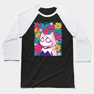 CatSoki WhiteCat Baseball T-Shirt